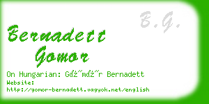 bernadett gomor business card